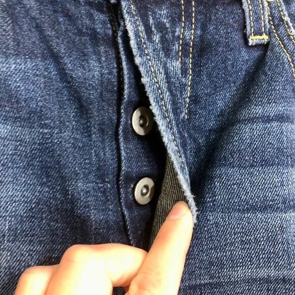 Amo Darlin' Jeans Sweetheart Dark Wash Button Fly Cuffed Size 27 - Picture 5 of 10